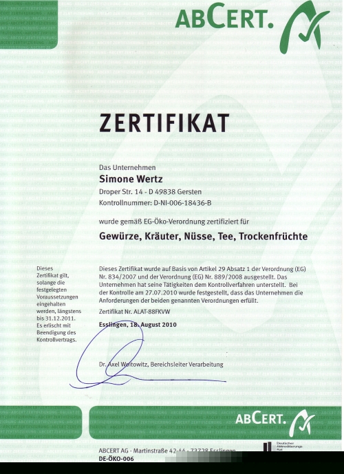 Ökozertifikat